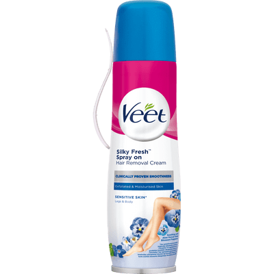 Veet Spray-On Karvanpoistovoide Jalat & Keho Herkälle iholle 150 ml