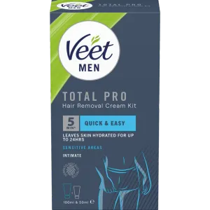 Veet Men Total Pro Ihokarvanpoistosarja Miehille Intiimialuelle 150 ml