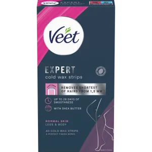 Veet Expert Cold Wax Strips Jalat & Keho Normaalille iholle 40 kpl