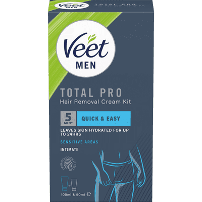 Veet Men Total Pro Hair Removal Kit For Intimate Area
