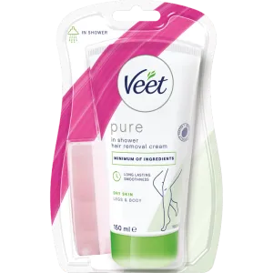 Veet Pure Karvanpoistovoide In-shower Jalat & Keho Kuivalle iholle 150 ml