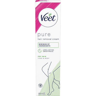 Veet Pure Karvanpoistovoide Jalat & Keho Kuivalle iholle 200 ml