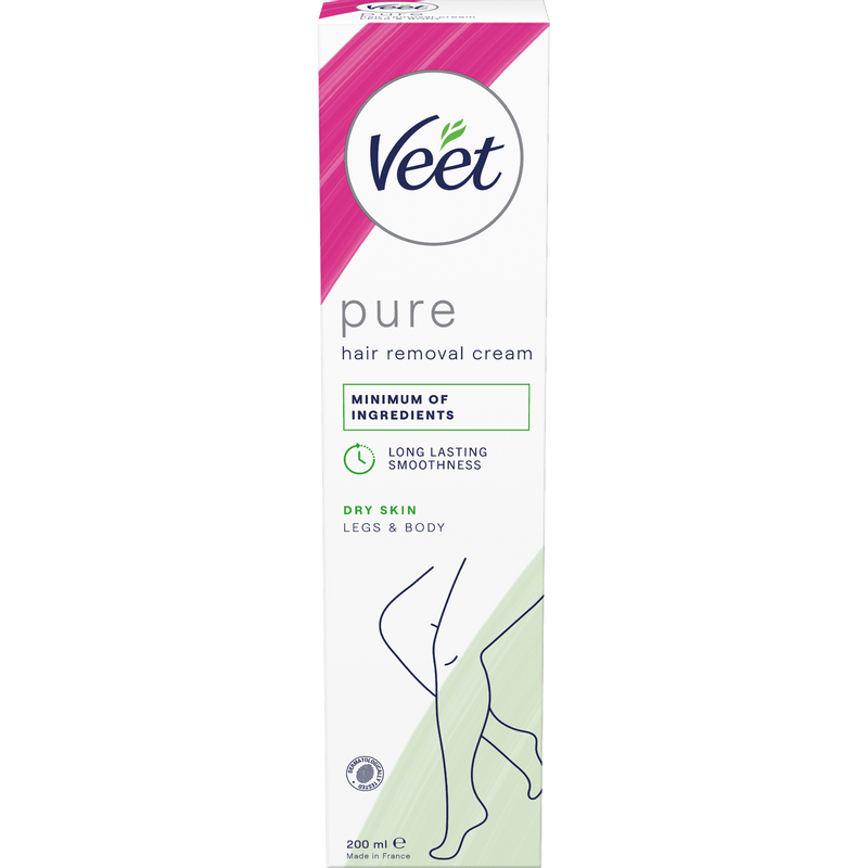 Veet Pure Karvanpoistovoide Jalat & Keho Kuivalle iholle 200 ml