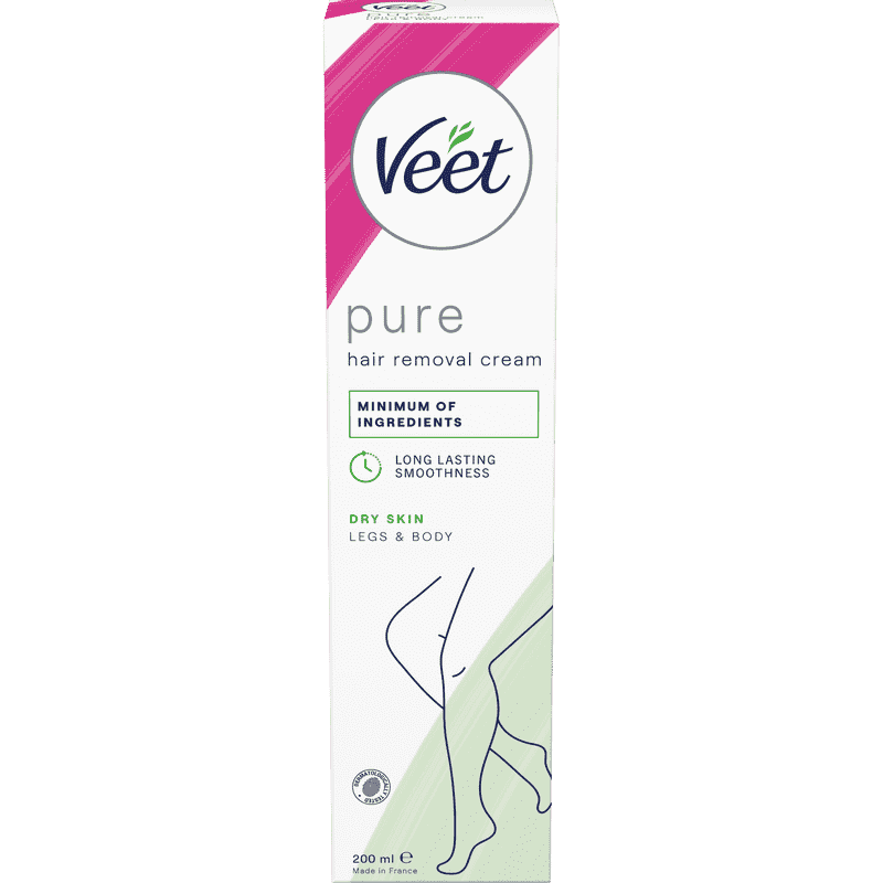 Veet Pure Karvanpoistovoide Jalat & Keho Kuivalle iholle 200 ml
