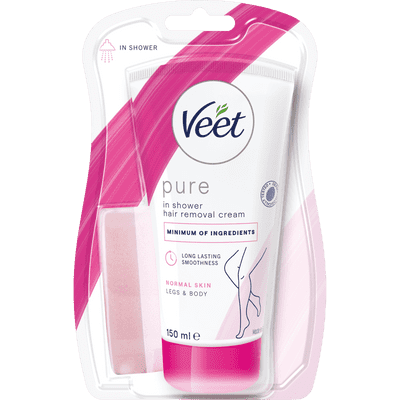 Veet Pure Karvanpoistovoide In-shower Jalat & Keho Normaalille iholle 150 ml