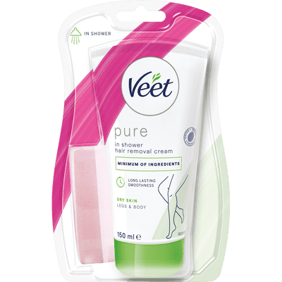 Veet Pure Karvanpoistovoide In-shower Jalat & Keho Kuivalle iholle 150 ml