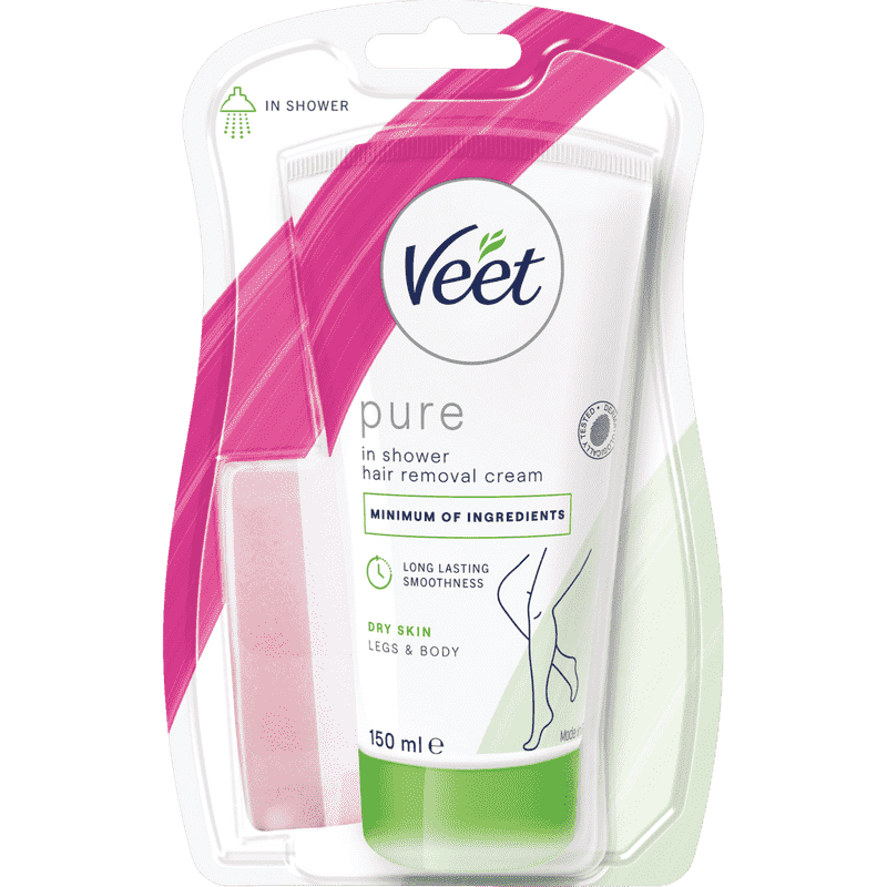 Veet Pure Karvanpoistovoide In-shower Jalat & Keho Kuivalle iholle 150 ml