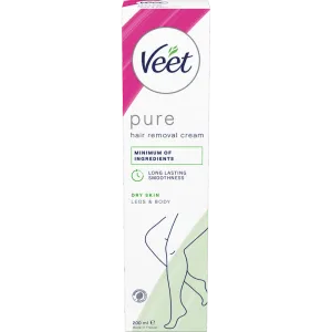 Veet Pure Karvanpoistovoide Jalat & Keho Kuivalle iholle 200 ml