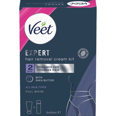 Veet Expert Karvanpoistovoide Intiimialuelle Kaikille ihotyypeille 2x50 ml