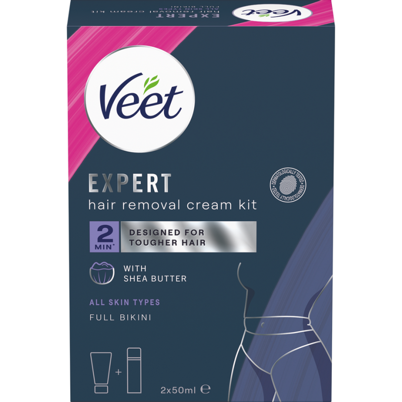 Veet Expert Karvanpoistovoide Intiimialuelle Kaikille ihotyypeille 2x50 ml