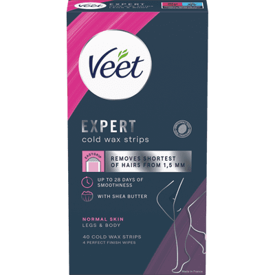 Veet Expert Cold Wax Strips Jalat & Keho Normaalille iholle 40 kpl