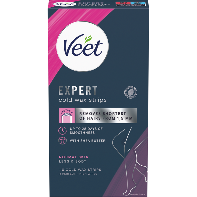 Veet Expert Cold Wax Strips Jalat & Keho Normaalille iholle 40 kpl