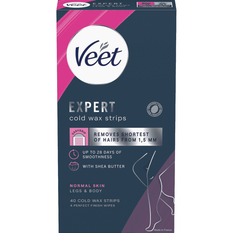 Veet Expert Cold Wax Strips Jalat & Keho Normaalille iholle 40 kpl