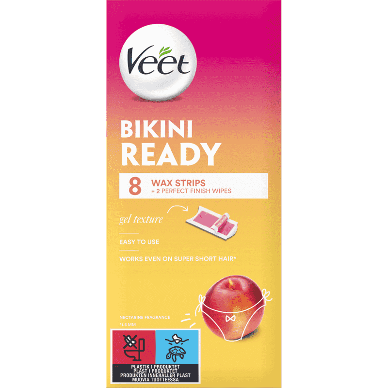 Veet Wax Strips Bikiniraja & Kainalot 8 kpl