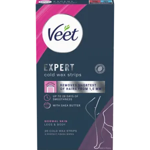 Veet Expert Cold Wax Strips Jalat & Keho Normaalille iholle 20 kpl