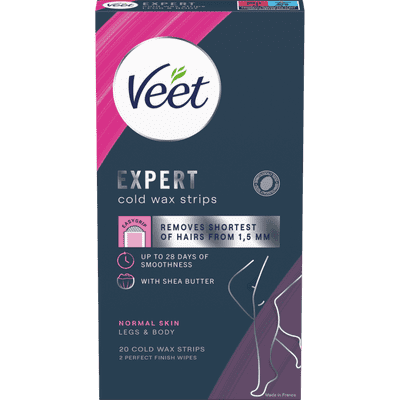 Veet Expert Cold Wax Strips Jalat & Keho Normaalille iholle 20 kpl